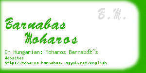 barnabas moharos business card